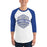 Man wearing Cypress Creek High School Cougars Unisex 3/4 sleeve Raglan T-shirt 205