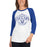 Woman wearing Cypress Creek High School Cougars Unisex 3/4 sleeve Raglan T-shirt 211