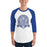 Man wearing Cypress Creek High School Cougars Unisex 3/4 sleeve Raglan T-shirt 212