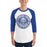 Man wearing Cypress Creek High School Cougars Unisex 3/4 sleeve Raglan T-shirt 219