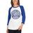 Woman wearing CypressCreek High School Cougars Unisex 3/4 sleeve Raglan T-shirt 220