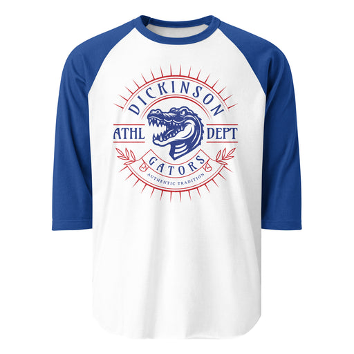 Dickinson High School Gators Unisex 3/4 sleeve Raglan T-shirt 201