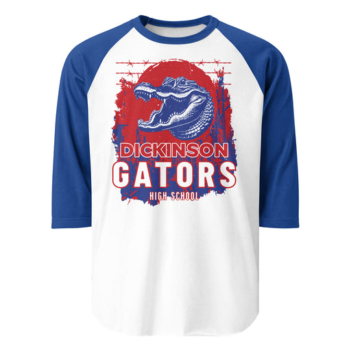 Dickinson High School Gators Unisex 3/4 sleeve Raglan T-shirt 202