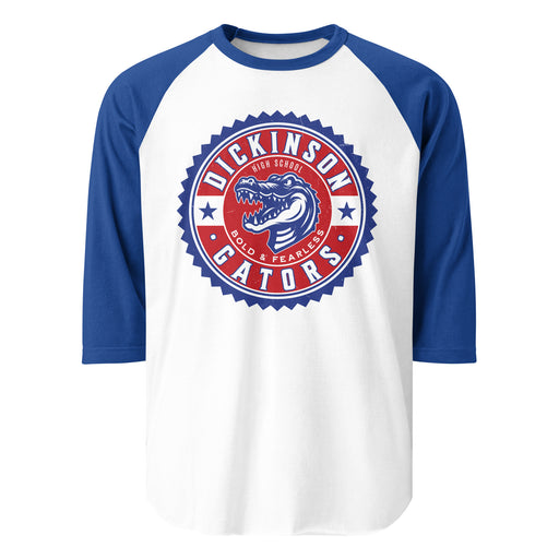 Dickinson High School Gators Unisex 3/4 sleeve Raglan T-shirt 203