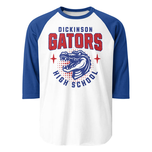 Dickinson High School Gators Unisex 3/4 sleeve Raglan T-shirt 204