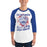 Man wearing Dickinson High School Gators Unisex 3/4 sleeve Raglan T-shirt 205