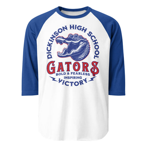 Dickinson High School Gators Unisex 3/4 sleeve Raglan T-shirt 206