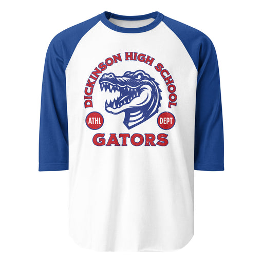 Dickinson High School Gators Unisex 3/4 sleeve Raglan T-shirt 208