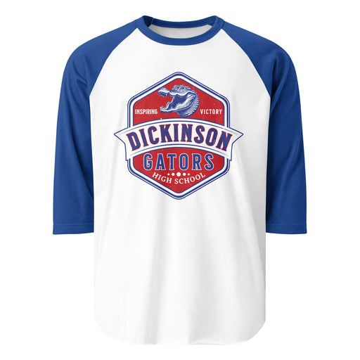 Dickinson High School Gators Unisex 3/4 sleeve Raglan T-shirt 209