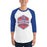 Man wearing Dickinson High School Gators Unisex 3/4 sleeve Raglan T-shirt 209