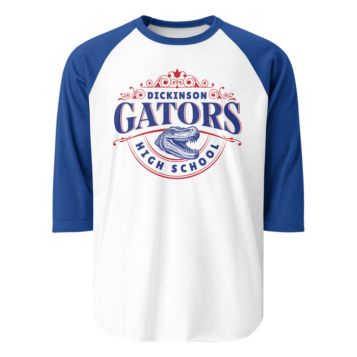 Dickinson High School Gators Unisex 3/4 sleeve Raglan T-shirt 211