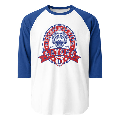 Dickinson High School Gators Unisex 3/4 sleeve Raglan T-shirt 212