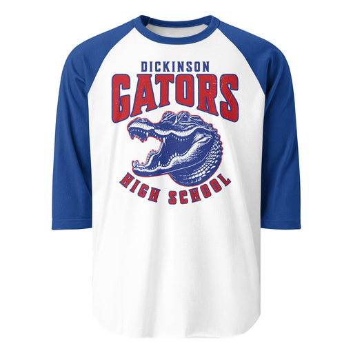 Dickinson High School Gators Unisex 3/4 sleeve Raglan T-shirt 213