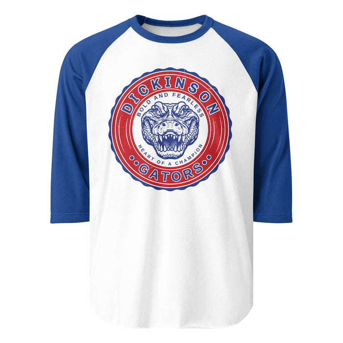 Dickinson High School Gators Unisex 3/4 sleeve Raglan T-shirt 216