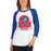 Woman wearing Dickinson High School Gators Unisex 3/4 sleeve Raglan T-shirt 219