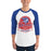 Man wearing Dickinson High School Gators Unisex 3/4 sleeve Raglan T-shirt 219