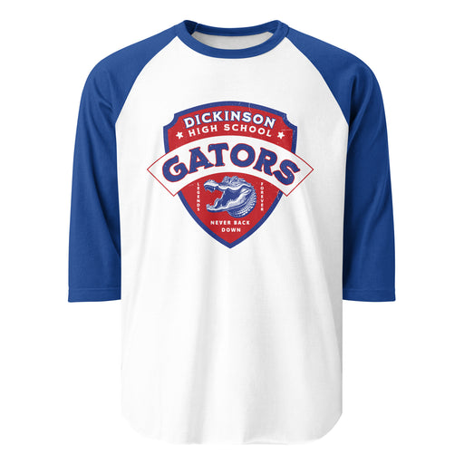 Dickinson High School Gators Unisex 3/4 sleeve Raglan T-shirt 221