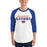 Man wearing Dickinson High School Gators Unisex 3/4 sleeve Raglan T-shirt 222