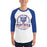 Man wearing Duncanville High School Panthers Unisex 3/4 sleeve Raglan T-shirt 206