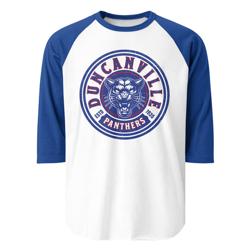 Duncanville High School Panthers Unisex 3/4 sleeve Raglan T-shirt 220