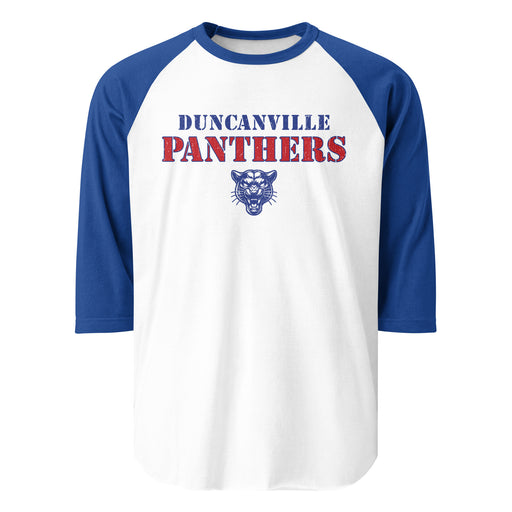 Duncanville High School Panthers Unisex 3/4 sleeve Raglan T-shirt 222