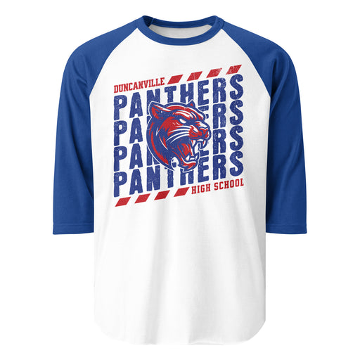 Duncanville High School Panthers Unisex 3/4 sleeve Raglan T-shirt 223