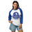 Woman wearing St. Frederick High School Warriors Unisex 3/4 Sleeve Raglan T-shirt 219