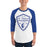 Man wearing St. Frederick High School Warriors Unisex 3/4 Sleeve Raglan T-shirt 225