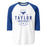 Taylor High School Mustangs Unisex 3/4 sleeve Raglan T-shirt 217