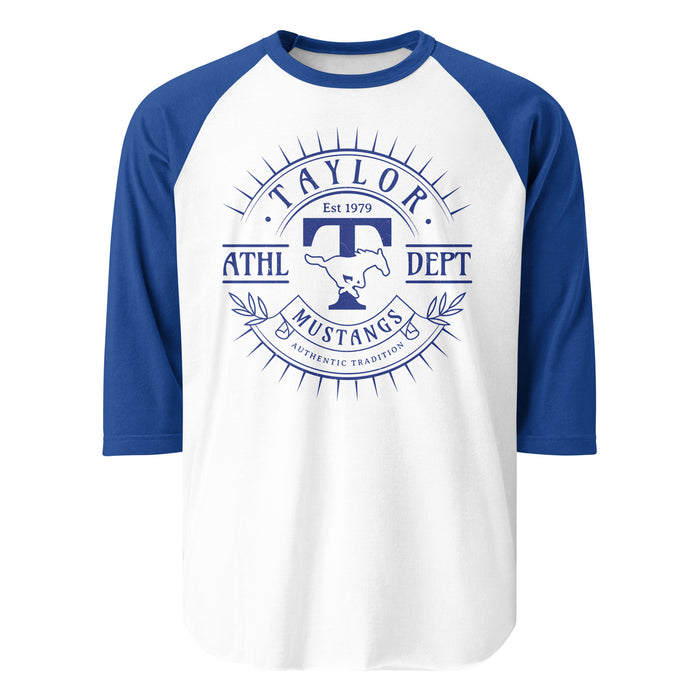 Taylor High School Mustangs Unisex 3/4 sleeve Raglan T-shirt 201