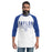 Man wearing Taylor High School Mustangs Unisex 3/4 sleeve Raglan T-shirt 003