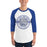 Man wearing Cypress Creek High School Cougars Unisex 3/4 sleeve Raglan T-shirt 224