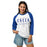 Woman wearing Cypress Creek High School Cougars Unisex 3/4 sleeve Raglan T-shirt 003