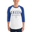 Man wearing Cypress Creek High School Cougars Unisex 3/4 sleeve Raglan T-shirt 003