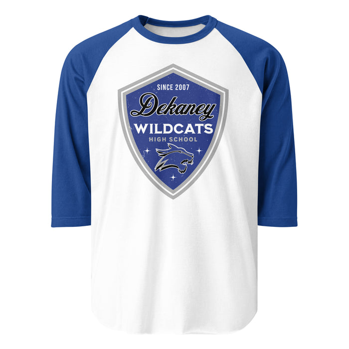 Dekaney High School Wildcats Unisex 3/4 sleeve Raglan T-shirt 225