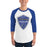 Man wearing Dekaney High School Wildcats Unisex 3/4 sleeve Raglan T-shirt 225