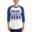 Man wearing Dekaney High School Wildcats Unisex 3/4 sleeve Raglan T-shirt 231