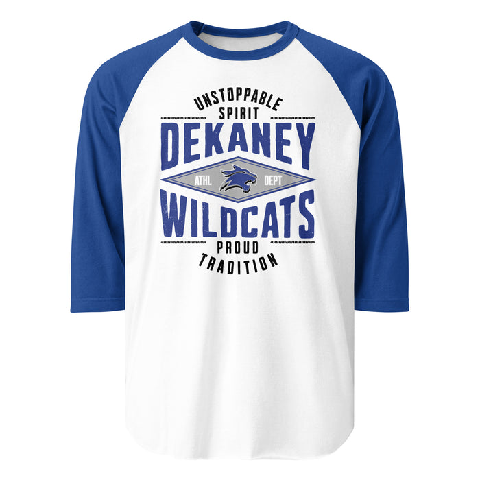 Dekaney High School Wildcats Unisex 3/4 sleeve Raglan T-shirt 210
