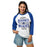 Woman wearing Dekaney High School Wildcats Unisex 3/4 sleeve Raglan T-shirt 210