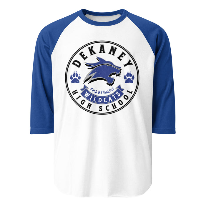 Dekaney High School Wildcats Unisex 3/4 sleeve Raglan T-shirt 215