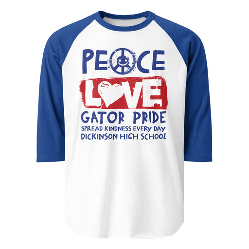 Dickinson High School Gators Unisex 3/4 sleeve Raglan T-shirt 240
