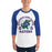 Man wearing Dickinson High School Gators Unisex 3/4 sleeve Raglan T-shirt 208