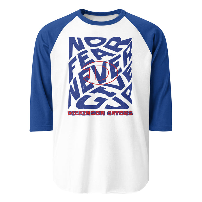 Dickinson High School Gators Unisex 3/4 sleeve Raglan T-shirt 210