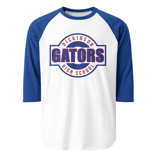Dickinson High School Gators Unisex 3/4 sleeve Raglan T-shirt 011