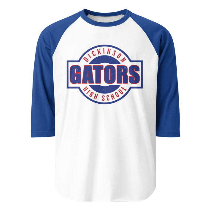 Dickinson High School Gators Unisex 3/4 sleeve Raglan T-shirt 011