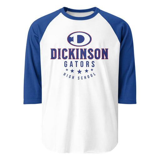 Dickinson High School Gators Unisex 3/4 sleeve Raglan T-shirt 217