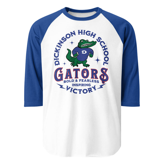 Dickinson High School Gators Unisex 3/4 sleeve Raglan T-shirt 206