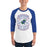 Man wearing Dickinson High School Gators Unisex 3/4 sleeve Raglan T-shirt 207