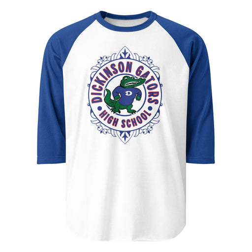 Dickinson High School Gators Unisex 3/4 sleeve Raglan T-shirt 227