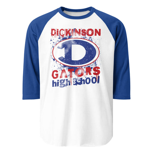 Dickinson High School Gators Unisex 3/4 sleeve Raglan T-shirt 205